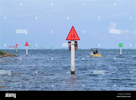 channel markers red and green.